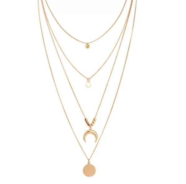 Multilayer Stylish Neck Chain - Gold